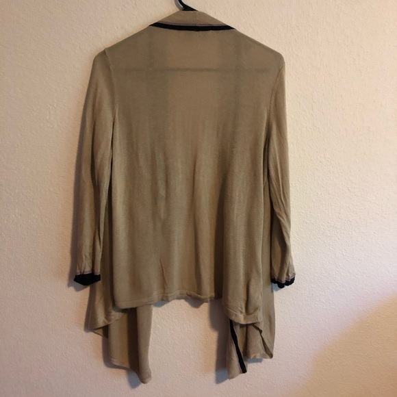 LOFT 3/4 Length Tan Cardigan Size Large Petite - Picture 8 of 9
